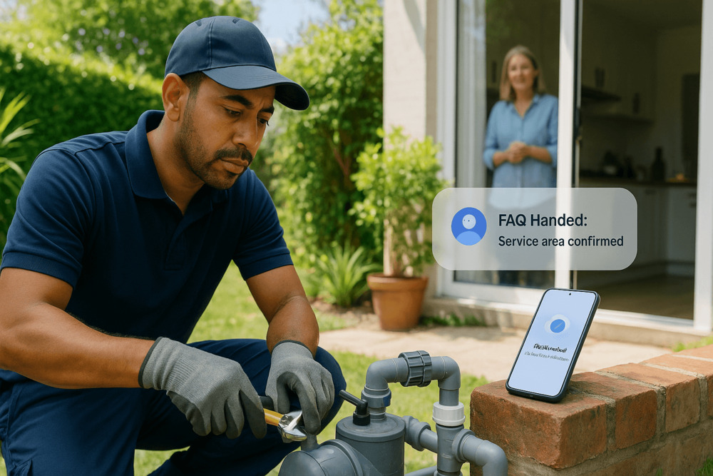 AI virtual receptionist efficiently handling common customer questions