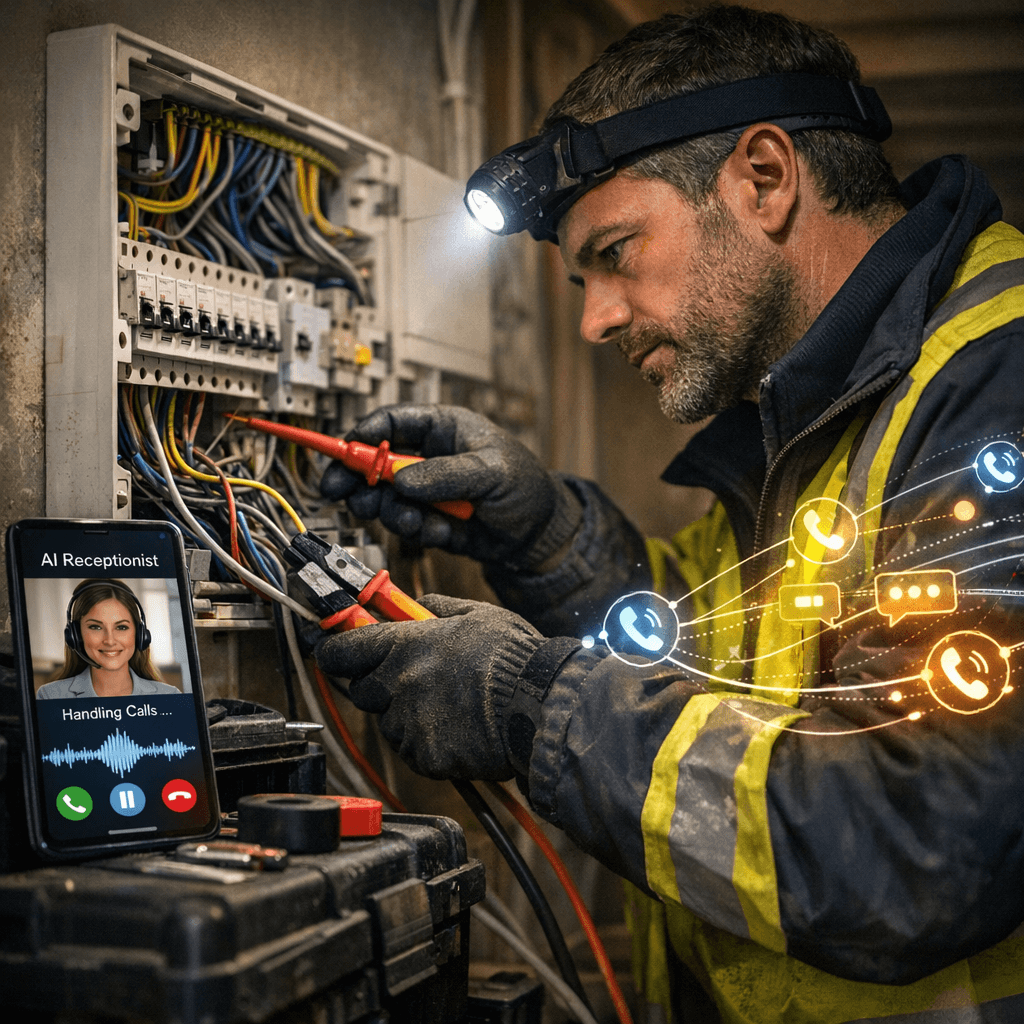 AI receptionist handling calls for UK tradespeople - monthly vs pay-as-you-go pricing comparison